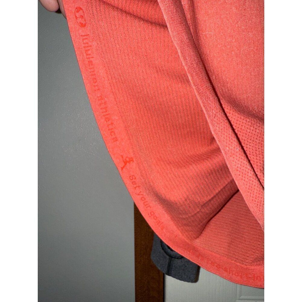 Lululemon Run Swiftly Tech Orange Gray Heather Long Sleeve Shirt Size 6 - Picture 6 of 12